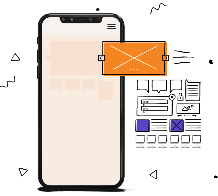 Illustration showcasing Squibble’s UX design expertise, highlighting the transformation of underperforming websites into growth-driven assets.