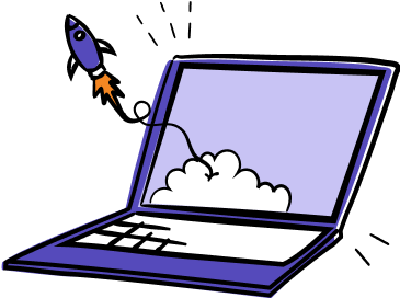 Illustration of a website rebuild process by Squibble, transforming outdated platforms into user-friendly designs that drive growth.
