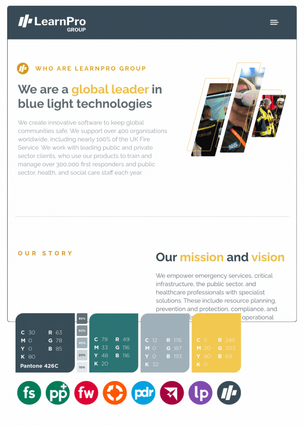 Multiple web page designs